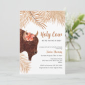 ボホフローラホーリーカウハイランド牛の赤ちゃんシャワー 招待状 (スタンド正面)