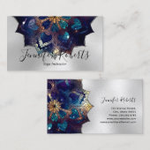 ボホフローラマンダラシックヨガインストラクターシルバー 名刺 (正面/裏面)