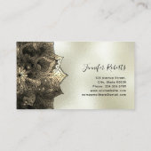 ボホフローラマンダラシックヨガインストラクター金ゴールド 名刺 (裏面)