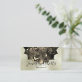 ボホフローラマンダラシックヨガインストラクター金ゴールド 名刺 (スタンド正面)