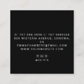 ボホフローラマンダラヨガインストラクター スクエア名刺 (裏面)