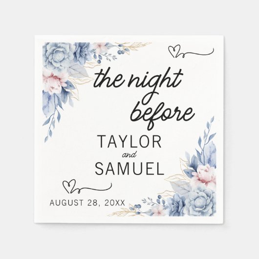 ボホフローラミニマ結婚リストのカクテル スタンダードカクテルナプキン (正面)