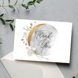 ボホフローラムーンベイビーシャワー散水 サンキューカード