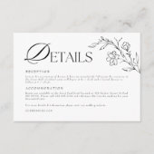 ボホフローラモダンミニマ結婚リスト詳細 エンクロージャーカード (正面)