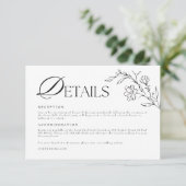 ボホフローラモダンミニマ結婚リスト詳細 エンクロージャーカード (スタンド正面)