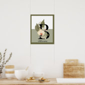 ボホフローラモノグラムB ポスター (キッチン)