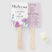 ボホフローラユーカリプトゥスピンク結婚式 プログラム ハンドファン (正面&裏面)