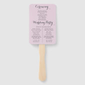 ボホフローラユーカリプトゥスピンク結婚式 プログラム ハンドファン (裏面)