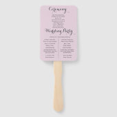 ボホフローラユーカリプトゥスピンク結婚式 プログラム ハンドファン (裏面)