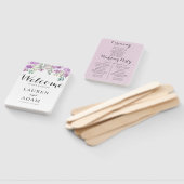 ボホフローラユーカリプトゥスピンク結婚式 プログラム ハンドファン (組立なし)