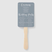 ボホフローラユーカリプトゥスブルー結婚式 プログラム ハンドファン (裏面)