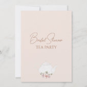 ボホフローラユーカリ茶パーティーブライダルシャワー 招待状 (裏面)