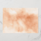 ボホフローラライトハウス航海のベビーシャワー金ゴールド 箔招待状 (裏面)