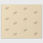 ボホフローララッピング紙ベージュ ラッピングペーパー (フラット)