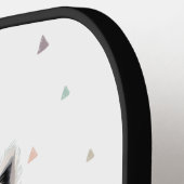 ボホフローララマワイルドフラワーズモノグラムかわいらし ピックルボールラケット (左詳細)