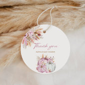 ボホフローラリトルピンクカボチャ赤ちゃんシャワー フェイバータグ