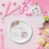 ボホフローラリトルピンクカボチャ赤ちゃんシャワー ペーパープレート (パーティー)