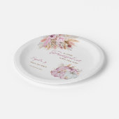 ボホフローラリトルピンクカボチャ赤ちゃんシャワー ペーパープレート (アングル)