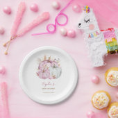 ボホフローラリトルピンクカボチャ赤ちゃんシャワー ペーパープレート (パーティー)