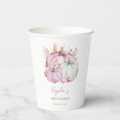 ボホフローラリトルピンクカボチャ赤ちゃんシャワー 紙コップ (裏面)
