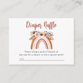 ボホフローラレインボーおむつラッフルベビーシャワー エンクロージャーカード (正面)