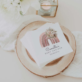 ボホフローラレインボーガールベビーシャワー スタンダードカクテルナプキン