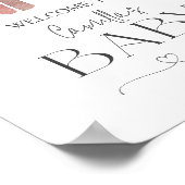 ボホフローラレインボーガールベビーシャワー ポスター (角)