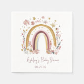 ボホフローラレインボーベビーシャワーカクテル スタンダードカクテルナプキン (正面)