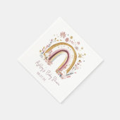 ボホフローラレインボーベビーシャワーカクテル スタンダードカクテルナプキン (角)