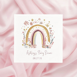 ボホフローラレインボーベビーシャワーカクテル スタンダードカクテルナプキン