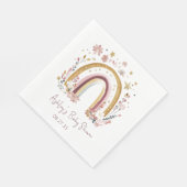 ボホフローラレインボーベビーシャワーランチ スタンダードランチョンナプキン (角)