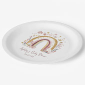 ボホフローラレインボーベビーシャワー ペーパープレート (アングル)