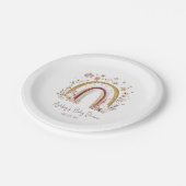 ボホフローラレインボーベビーシャワー ペーパープレート (アングル)