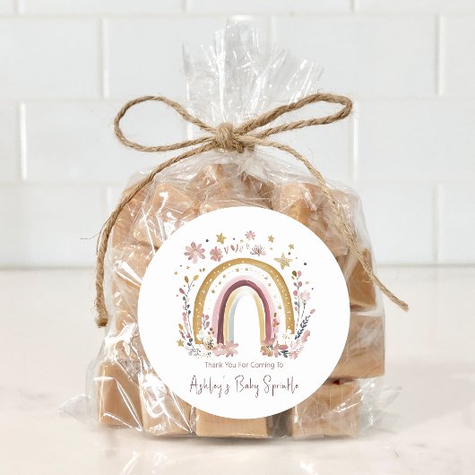 ボホフローラレインボーベビースプリンクルサンキュー ラウンドシール