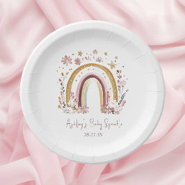 ボホフローラレインボーベビースプリンクル ペーパープレート