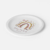 ボホフローラレインボーベビースプリンクル ペーパープレート (アングル)