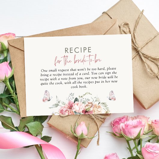 ボホフローラレシピブライダルシャワー エンクロージャーカード