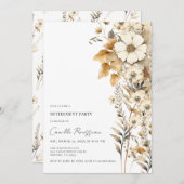 ボホフローラワイルドフラワーズリタイアメントパーティー 招待状 (正面/裏面)