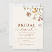 ボホフローラワイルドフラワーテラコッタブライダルブランチ 招待状 (正面)