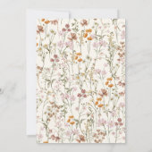 ボホフローラワイルドフラワーテラコッタブライダルブランチ 招待状 (裏面)