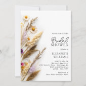 ボホフローラワイルドフラワーブライダルシャワー 招待状 (正面)