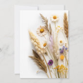 ボホフローラワイルドフラワーブライダルシャワー 招待状 (裏面)