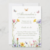 ボホフローラワイルドフラワー春ブライダルシャワー 招待状 (正面)