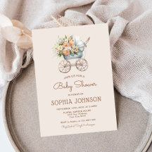 ボホフローラヴィンテージベビーキャリッジベビーシャワー