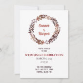 ボホフローラ乾燥リース結婚式招待状 招待状 (正面)