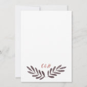 ボホフローラ乾燥リース結婚式招待状 招待状 (裏面)