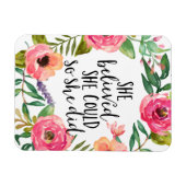 ボホフローラ信じ出来るインスパイア引用文 マグネット (横)