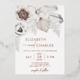 ボホフローラ冬素朴植物学結婚院 箔招待状