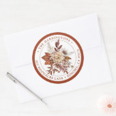 ボホフローラ差出人住所ラウンド封筒用シール ラウンドシール (封筒)