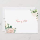 ボホフローラ幾何学金ゴールド卒業招待状 招待状 (裏面)